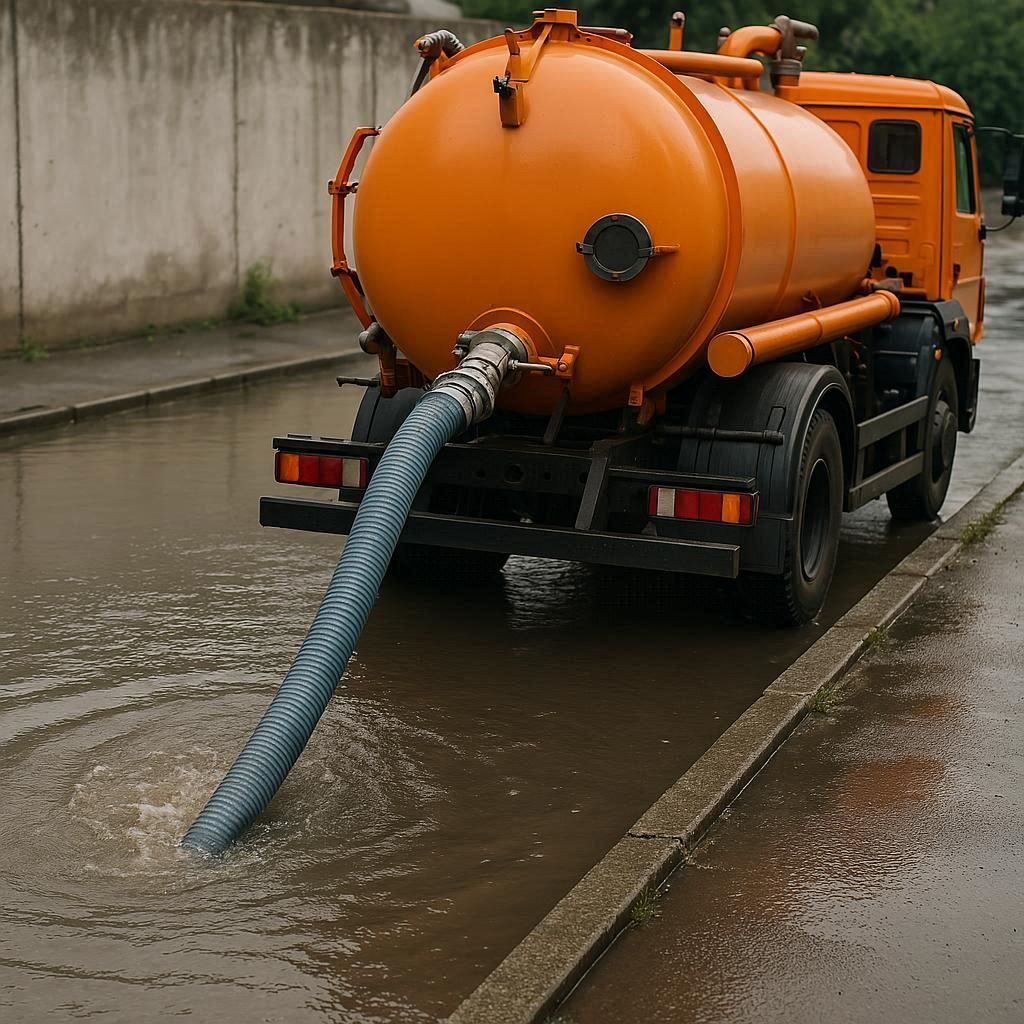 Откачка воды в Мытищах